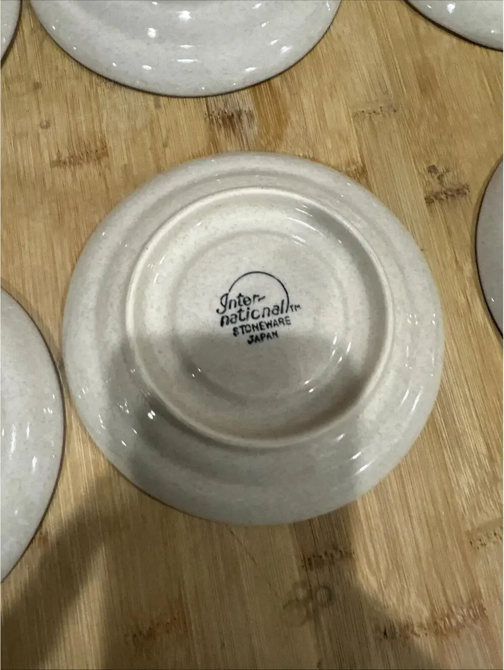 VTG 6 International China Co Endura Collection Saucers Plates Stoneware Japan 6